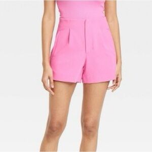 Women's High-Rise Tailored Shorts Pink 12